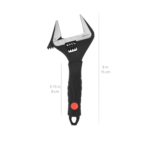 amazon basics clé à mâchoire large réglable pour plomberie avec poignée souple, 16,1 cm de long x 7,2 cm de large x 1,5 cm de haut amazon basics clé à mâchoire large réglable pour plomberie avec poignée souple, 16,1 cm de long x 7,2 cm de large x 1,5 cm de haut