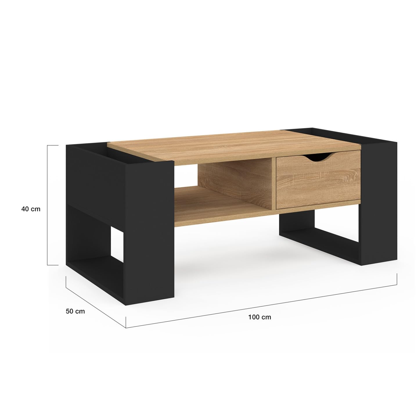 idmarket table basse rectangulaire beryl avec tiroir bois noir et façon hêtre idmarket table basse rectangulaire beryl avec tiroir bois noir et façon hêtre