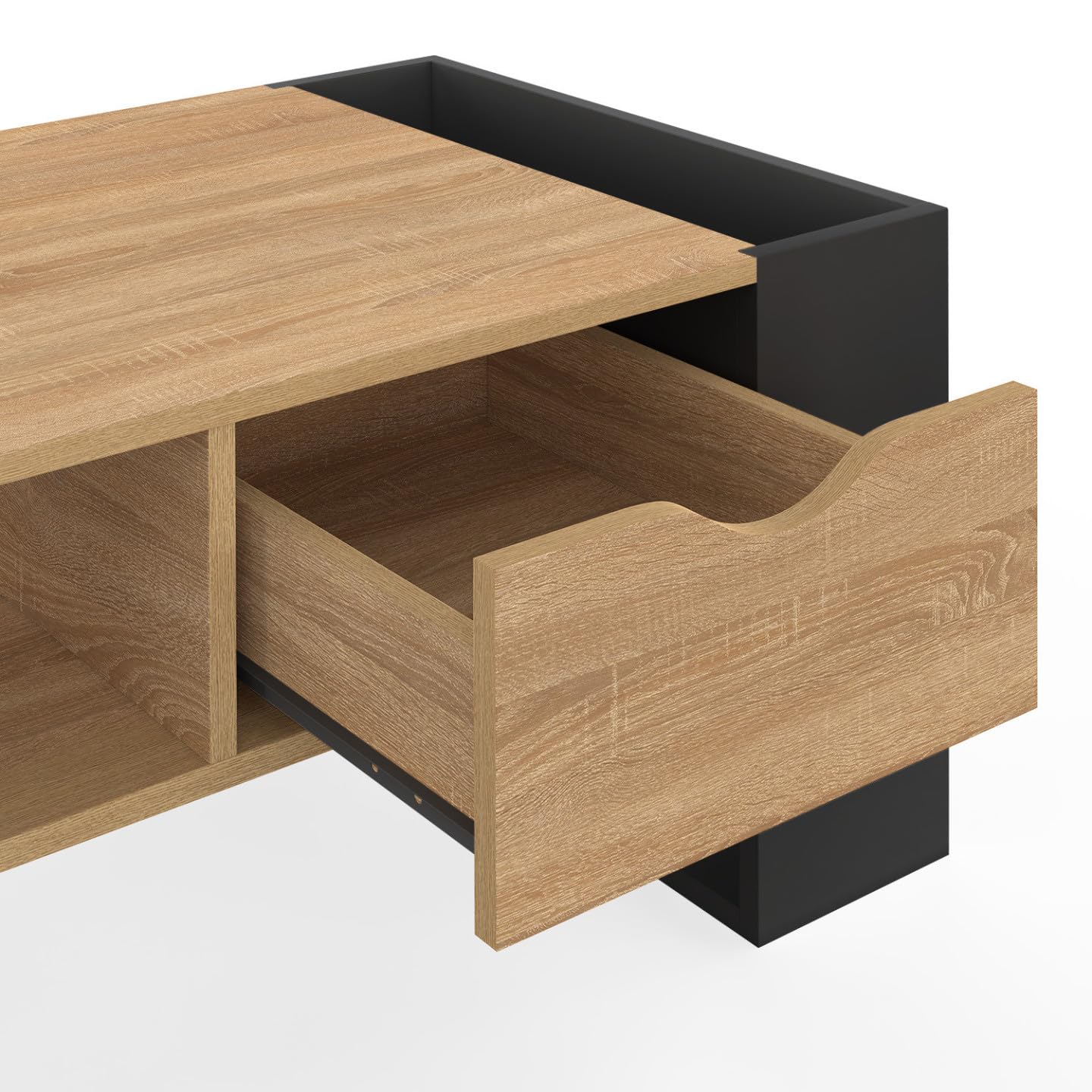 idmarket table basse rectangulaire beryl avec tiroir bois noir et façon hêtre idmarket table basse rectangulaire beryl avec tiroir bois noir et façon hêtre