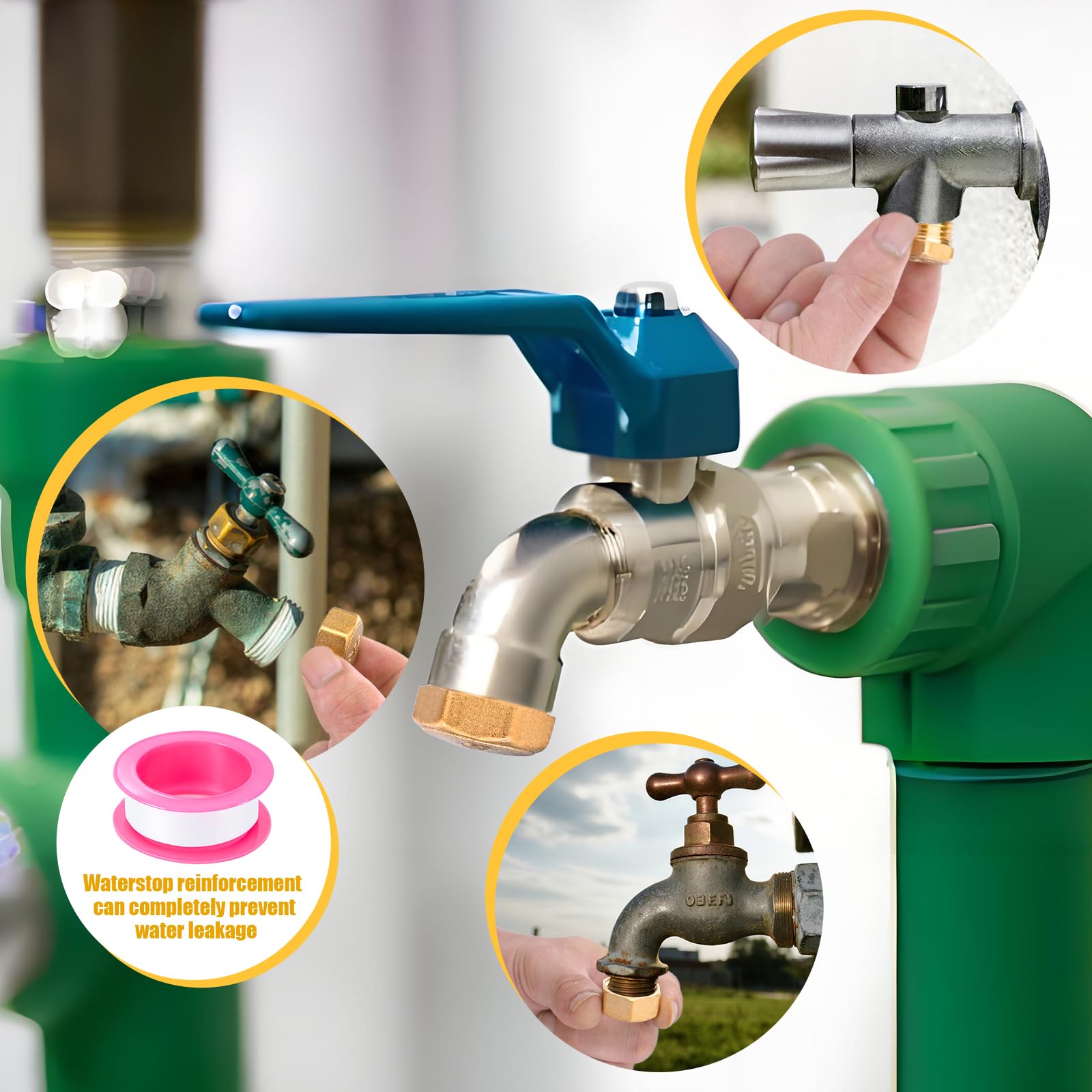 lompyeu 16 pièces bouchon en laiton avec filets intérieurs et extérieurs, 1/8 1/4 1/2 3/8 bouchon robinet avec rondelles de tuyau, ruban de matière première adapté aux systèmes de chauffage et d'eau lompyeu 16 pièces bouchon en laiton avec filets intérieurs et extérieurs, 1/8 1/4 1/2 3/8 bouchon robinet avec rondelles de tuyau, ruban de matière première adapté aux systèmes de chauffage et d'eau