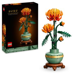 lego botanicals le chrysanthème décoration avec fleurs artificielles set de construction pour adulte activité relaxante et créative pour amoureux des plantes cadeau pour femme ou homme 10368
